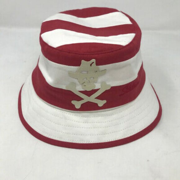 Stetson Red White Striped Skull Hat